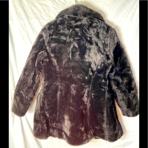 Vintage Black Faux Fur Coat - Picture 2 of 5